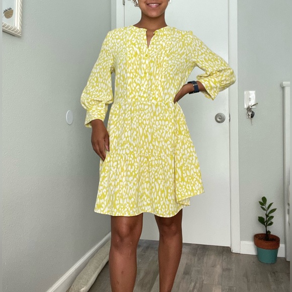 Who What Wear Dresses & Skirts - Who what wear yellow printed dress. Button up front